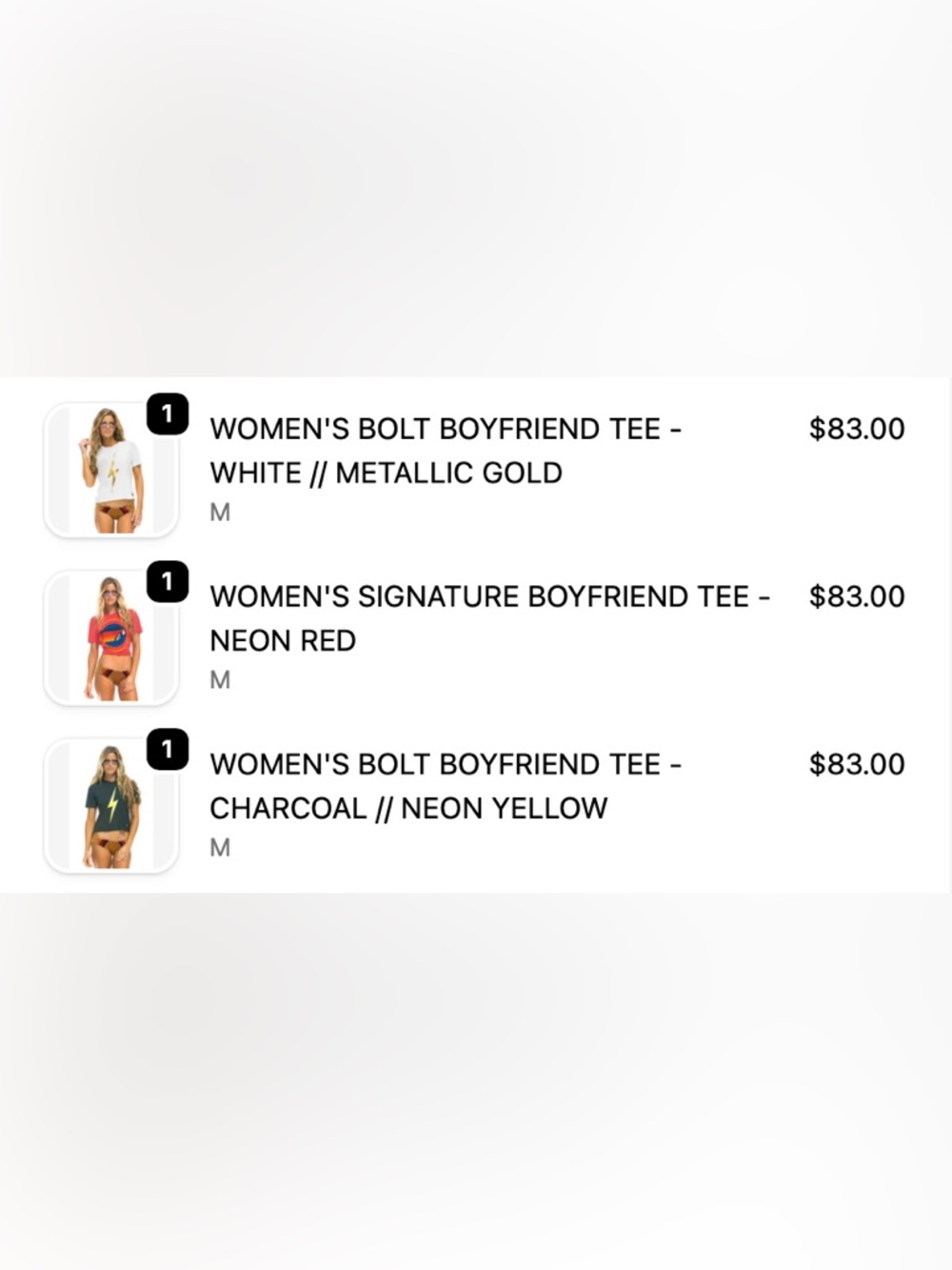 Aviator Nation Gold Bolt Boyfriend Tee - Picture 3 of 3